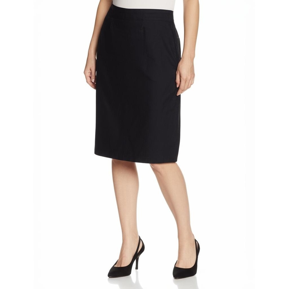 EILEEN FISHER Black Solid Stretchy Everyday Pull On Skirt Size S